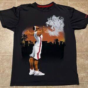 Nike Dri fit LeBron James pregame lion cloud king T shirt
